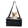 Small Dog Car Seat with Harness Center Console Pet Booster Seat Travel Car Seat with Side Pocket Cotton Velvet Cushion for Dogs Cats Up to 9LBS