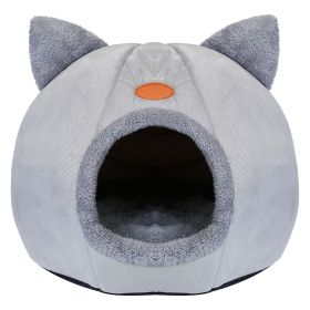 Cat Bed House Tent Puppy Dog Cave Hut Soft Cozy Kitten Dome House w/ Removable Washable Cushion Pillow