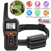 3280FT Dog Training Collar IP67 Waterproof Pet Beep Vibration Electric Shock Collar 3 Channels Rechargeable Transmitter Receiver Trainer with Flashlig