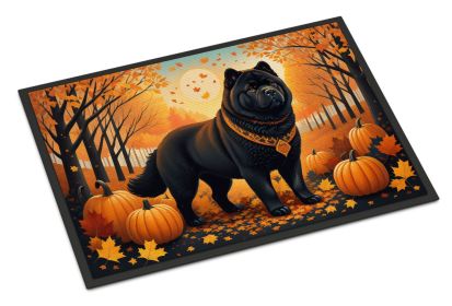 NEW Black Chow Chow Fall Doormat Front Door Mat Indoor Outdoor Rugs for Entryway, Non Slip Washable Low Pile, 18H X 27W