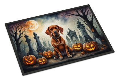 NEW Vizsla Spooky Halloween Doormat Front Door Mat Indoor Outdoor Rugs for Entryway, Non Slip Washable Low Pile, 18H X 27W