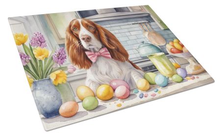 NEW Decorating Easter Welsh Springer Spaniel Glass Cutting Board Decorative Tempered Glass Kitchen Cutting and Serving Board Large Size Chopping