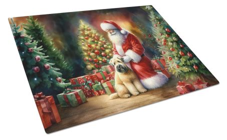 NEW Wheaten Terrier and Santa Claus Glass Cutting Board Decorative Tempered Glass Kitchen Cutting and Serving Board Large Size Chopping Board