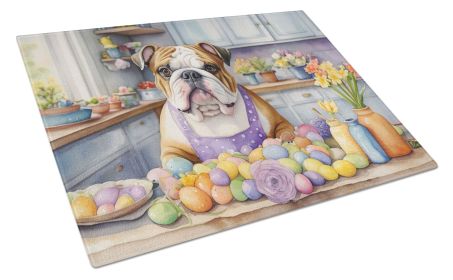 NEW Decorating Easter English Bulldog Glass Cutting Board Decorative Tempered Glass Kitchen Cutting and Serving Board Large Size Chopping Board