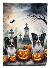 Papillon Spooky Halloween Garden Flag Mailbox Flag Decorative Yard Flag Banner Outside Patio Artwork Yard Flower Beds, Garden Size, Multicolor