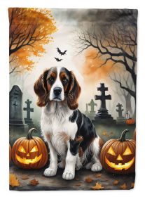 Welsh Springer Spaniel Spooky Halloween Garden Flag Mailbox Flag Decorative Yard Flag Banner Outside Patio Artwork Yard Flower Beds, Garden Size