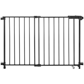 Baby Gate 29.5-43 Inches Adjustable Width 28 Inches High Dog Gate Black