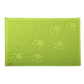 Dog Cat Bowl Mat Pet Food Water Feeding Mat Non-slip Pet Dish Tray Mat Paw Clean Placemat (Option: Square_Neon)