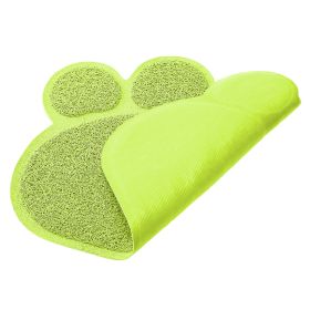Dog Cat Bowl Mat Pet Food Water Feeding Mat Non-slip Pet Dish Tray Mat Paw Clean Placemat (Option: Paw_Neon)
