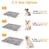 Dog Bed Mat Comfortable Flannel Dog Crate Pad Reversible Cushion Carpet Machine Washable Pet Bed Liner with Bone Patterns Dual-Side Usage for M/L/XL D