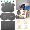 Dog Cat Bowl Mat Pet Food Water Feeding Mat Non-slip Pet Dish Tray Mat Paw Clean Placemat