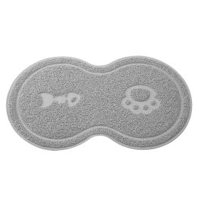 Dog Cat Bowl Mat Pet Food Water Feeding Mat Non-slip Pet Dish Tray Mat Paw Clean Placemat (Option: No8_Grey)